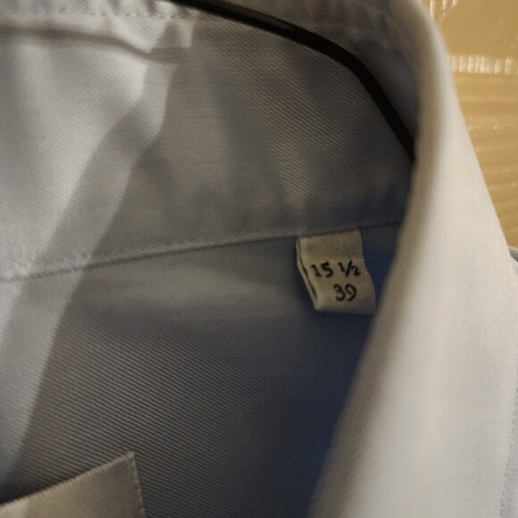NWOT Stenströms Light Blue Fitted Two-Fold Super Cotton French Cuff Shirt 15.5 - Picture 4 of 7
